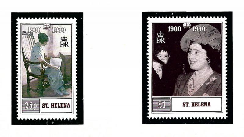 St Helena 532-33 MNH 1990 Queen Mother Birthday