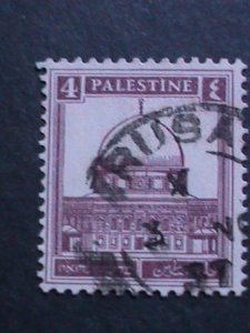 ​PALESTINE-1927-SC# 66 MOSQUE OF OMAR-USED FANCY CANCEL  WE SHIP TO WORLDWIDE