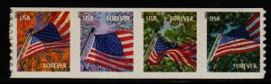 #4766 - 4769 Flag for All Seasons Coil Strip/4 (AVR) - MNH