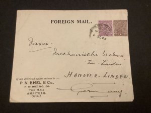 India Foreign Mail to Germany P.N. Bhel & Co Stamp Cover R40861