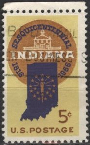 US 1308 (used) 5¢ Indiana statehood (1966)