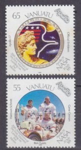 1989 Vanuatu 822-823 20 years of flying astronaut to the moon 2,30 €