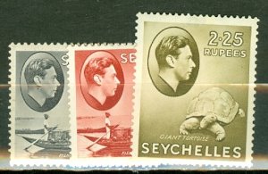QJ: Seychelles 125-148 mint CV $367.90; scan shows only a few