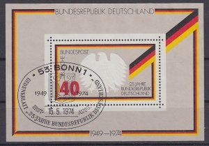 Germany 1974 Sc#1145 Mi#SS 10 used (BU1065)