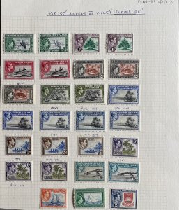 GILBERT & ELLICE ISLANDS GVI SG43-54, 1939-55 set + shades/perfs M MINT Cat £155