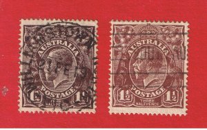 Australia #63-63a  VF used  George V  Free S/H