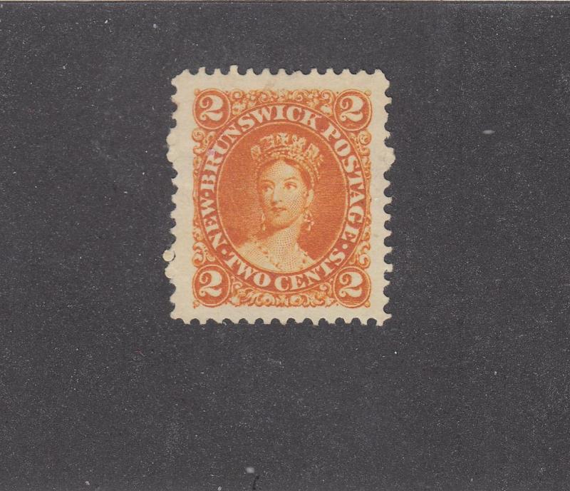 NEW BRUNSWICK REF# KM26 # 7 VF-MNGH  2cts QUEEN VICTORIA ORANGE CAT VALUE $25