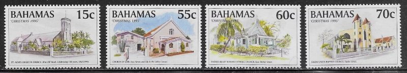 EDSROOM-17643 Bahamas 843-846 MNH 1995 Complete Churches