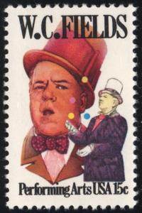 SC#1803 15¢ Performing Arts: W. C. Fields Single (1979) MNH