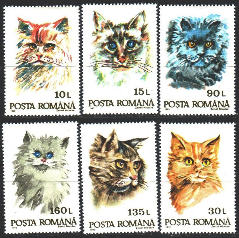 Romania. 1993. 4895-4500. Domestic cats. MNH.