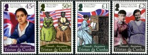 2020 Triston da Cunha Female Ancestors (4) (Scott 1178-81) MNH
