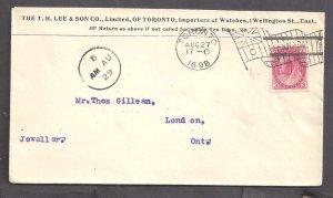 Canada  #77 COVER LOVELY FLAG C CANCEL EF USED BS23067