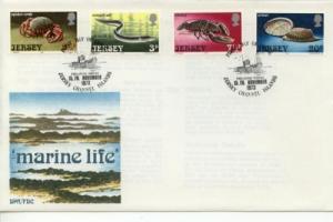 1973 Jersey Wildlife Marine Life 91-94 FDC