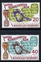 NEW HEBRIDES - 1966 - Football World Cup - Perf 2v Set, French - M N H