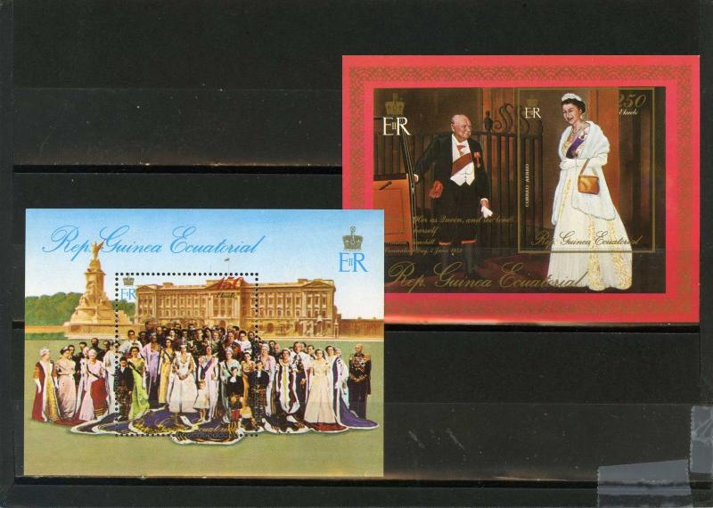 EQUATORIAL GUINEA 1978 ROYAL FAMILY SET OF 2 S/S MNH