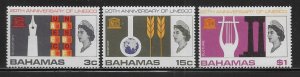 Bahamas 249-51 1966 20th UNESCO set LH