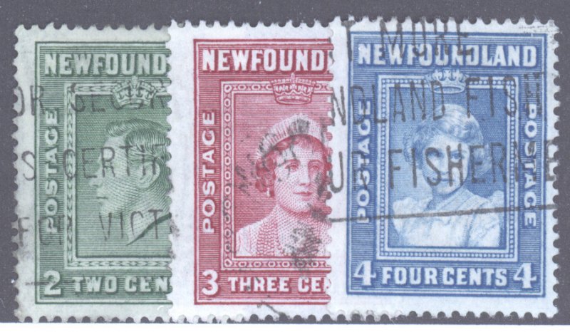 Newfoundland, Scott #245-47, Used