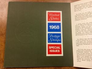 1968 SPECIAL ISSUES  USPS  MINT SET  w/ FOLDER TYPE 2