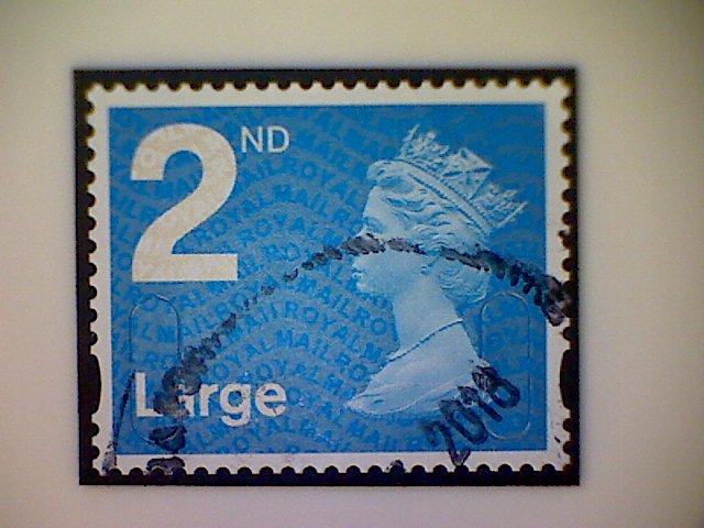 Great Britain, Scott #MH391, 2011, used(o), Machin, 2nd Large, bright blue