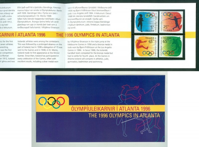 Iceland. 1996 Folder, Olympics In Atlanta. Mnh.  Sc#.824-27.