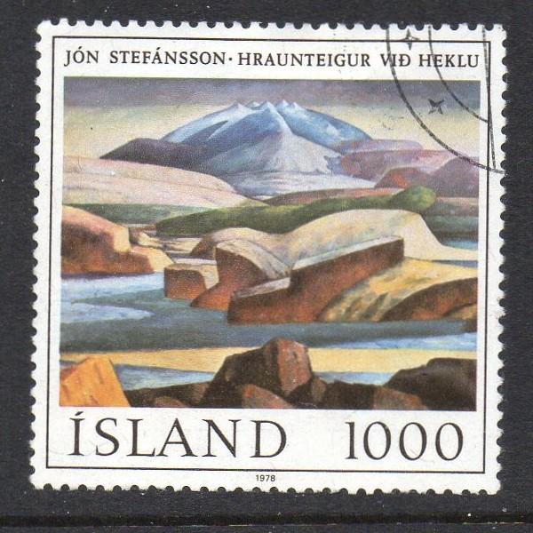 Iceland Sc 511 1978 1000 kr Stefansson Painting stamp used