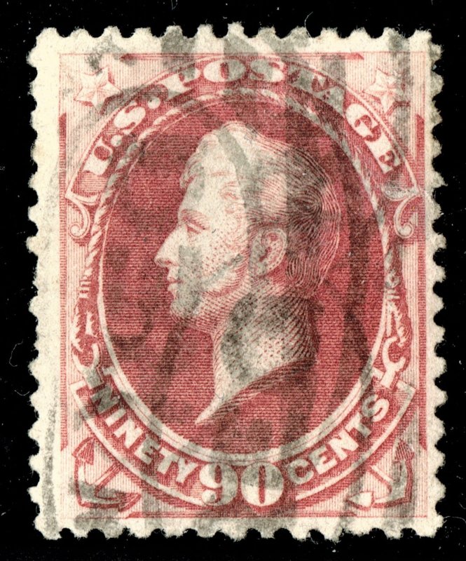 [0970] 1879 Scott#191 used 90¢ carmine cv :$375 (thins)