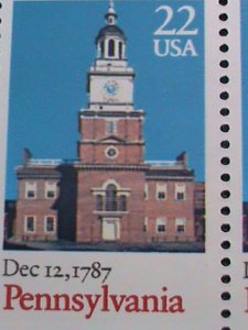 ​UNITED STATES -1987 SC#2337 PENNSYLVANIA LIBERTY HALL-MNH PLATE BLOCK OF 4 VF