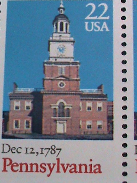 ​UNITED STATES -1987 SC#2337 PENNSYLVANIA LIBERTY HALL-MNH PLATE BLOCK OF 4 VF