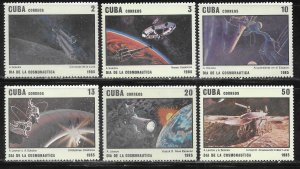 Cuba 2780-85 1985 Cosmonaut's Day set MNH