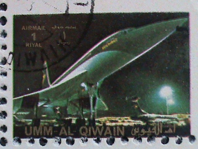 ​UMM AL QIWAIN-1973 WORLD FAMOUS OLD AND NEW PLANES CTO MINI SHEET VERY FINE