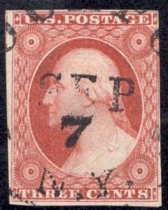 US Stamp #10A USED SCV $145. Fantastic color.