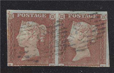 1841 Britain Imperf - Sc# 3 Plate 79 - Connected Pair -  Read Desc - (BT23)