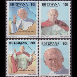 BOTSWANA 1988 - Scott# 440-3 Pope Visit Set of 4 NH