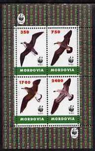 MORDOVIA - 1997 - WWF Birds - Perf 4v Sheet - Mint Never Hinged - Private Issue