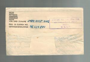 1948 Egypt Camp 3113 censored POW Prisoner of War Letter Cover to East Germany