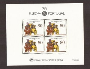 Portugal  #1735a  MNH  1988  Europa sheet  mail coach