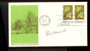 ?Robert Stanfield signed autograph 1971 FDC cover Canada