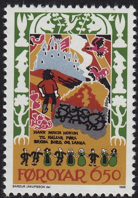 Faroe Islands - 1986 - Scott #142 - MNH - Skrimsla Ballad