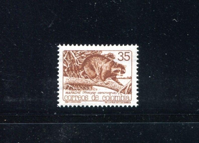 Colombia 963 MNH Wild Animals Mapache 1988. x23713