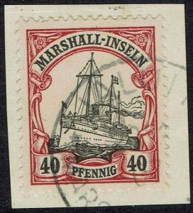 MARSHALL ISLANDS 1901 YACHT 40PF USED ON PIECE 