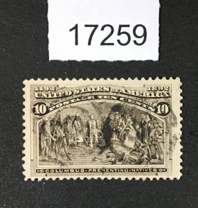 MOMEN: US STAMPS  #  237 USED LOT #17259