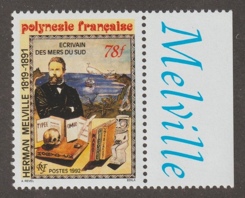 EDSROOM-16327 French Polynesia 602 MNH 1992 Complete Herman Melville