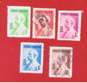 Dominican Republic #664-667 #C174  VF used  Duarte  Free S/H