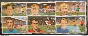 RAS AL KHAIMA 1972 Mi#745/750 EUROPEAN FOOTBALL Set (6) Perforated MNH