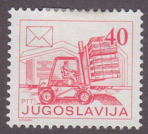 Yugoslavia 1798 Postal Worker Forklifting Mail 1986