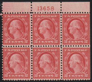 MALACK 546 Fine OG Hr, Plate Block of 6, a few stamp..MORE.. pb4324
