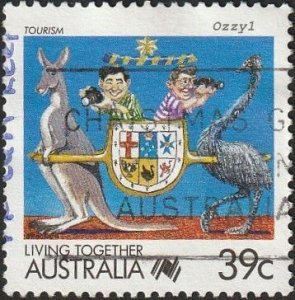Australia 1988 Sc#1063B, SG#1121b 39c Living Together USED-VG-NH.