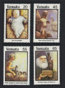 Vanuatu Christmas Carols 4v issue 1987 SG#483-486 SC#461-464