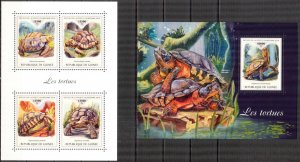 Guinea 2018 Turtles I sheet + S/S MNH