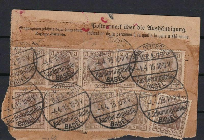 [SOLD] germany multi basel cancelled  used stamps  ref r13398